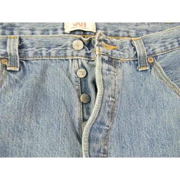 Levi's 501 jeans Men's 38 x 30 Regular Fit Straight blue denim pants button fly - Picture 4 of 12